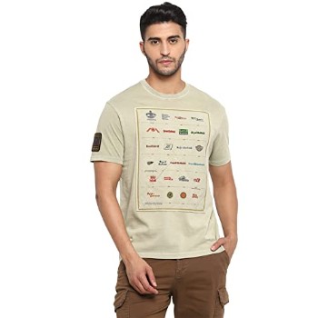 ROYAL ENFIELD Póló shirt - T SHIRT 120TH OLIVE